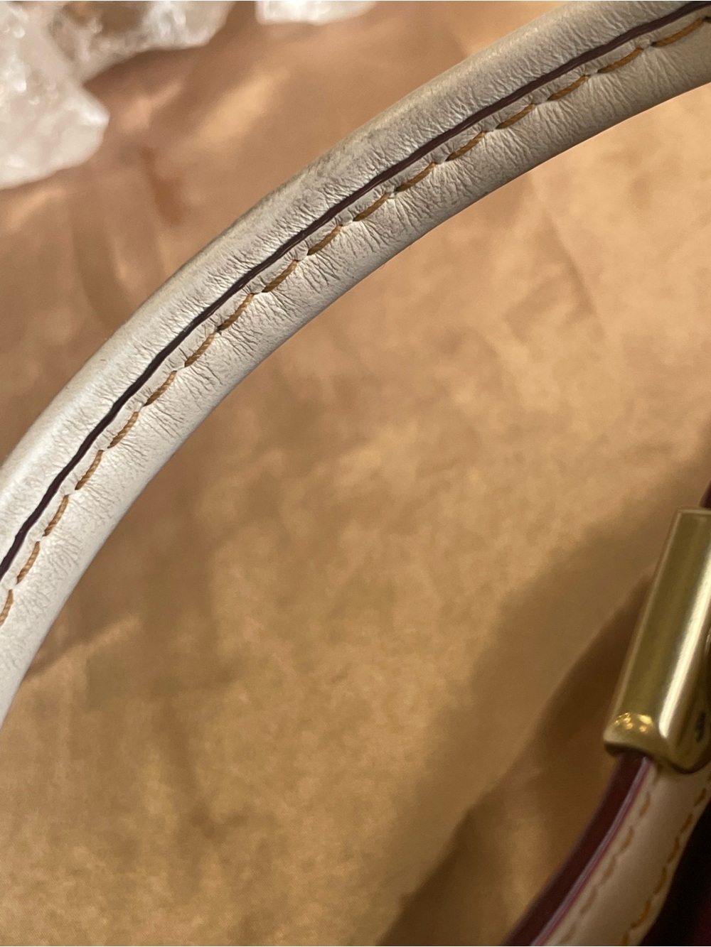 Coach 1941 Kiss-lock Dreamer 21 Cream and Brown Signature Frame Satchel - Picture 14 of 14